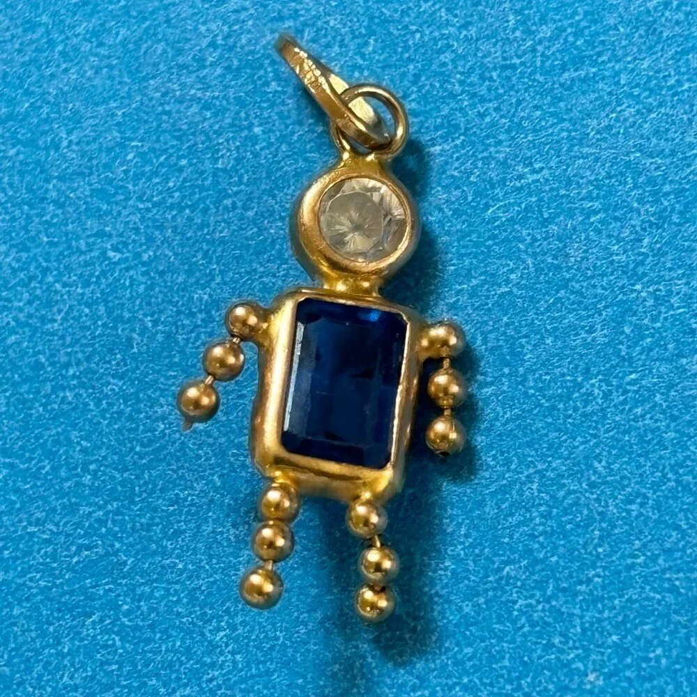 14K Yellow Gold Boy Charm/Pendant - Picture 1 of 15